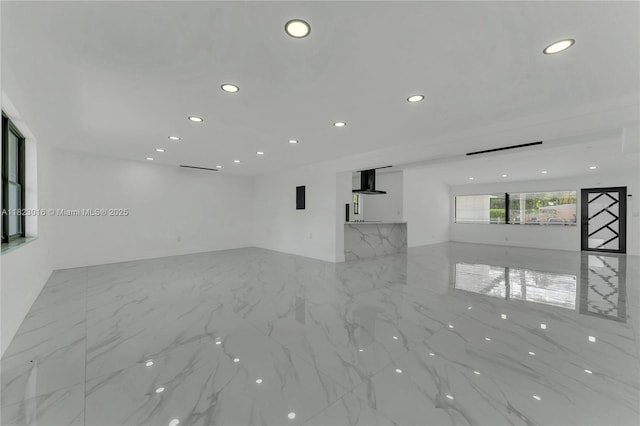 2413 Gulfstream Ln, Fort Lauderdale, FL 33312 - unfurnished room featuring recessed lighting and light marble finish floors