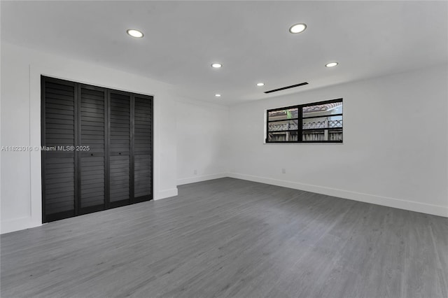 2413 Gulfstream Ln, Fort Lauderdale, FL 33312 - unfurnished bedroom with recessed lighting, wood finished floors, and a closet
