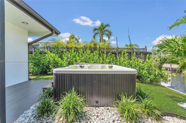 2413 Gulfstream Ln, Fort Lauderdale, FL 33312 - view of yard with a hot tub