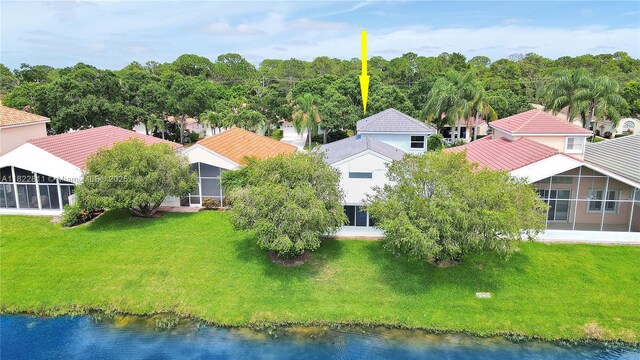 2278 SW Olympic Club Ter, Palm City, FL 34990 - aerial perspective of suburban area with a large body of water