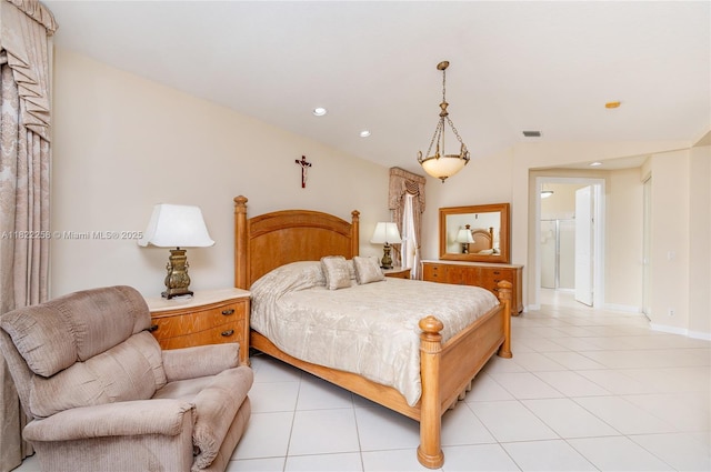 1001 SW 189th Ave, Pembroke Pines, FL 33029 - bedroom with light tile patterned floors and recessed lighting