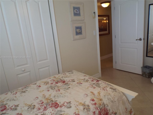 1890 S Ocean Dr Unit 504, Hallandale Beach, FL 33009 - bedroom with tile patterned floors and a closet