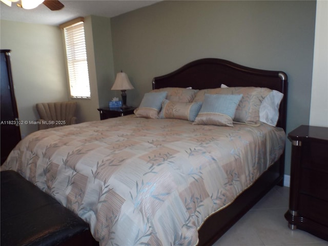 1890 S Ocean Dr Unit 504, Hallandale Beach, FL 33009 - bedroom featuring tile patterned flooring and ceiling fan