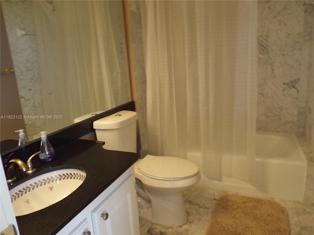 1890 S Ocean Dr Unit 504, Hallandale Beach, FL 33009 - bathroom featuring vanity and shower / bath combo with shower curtain
