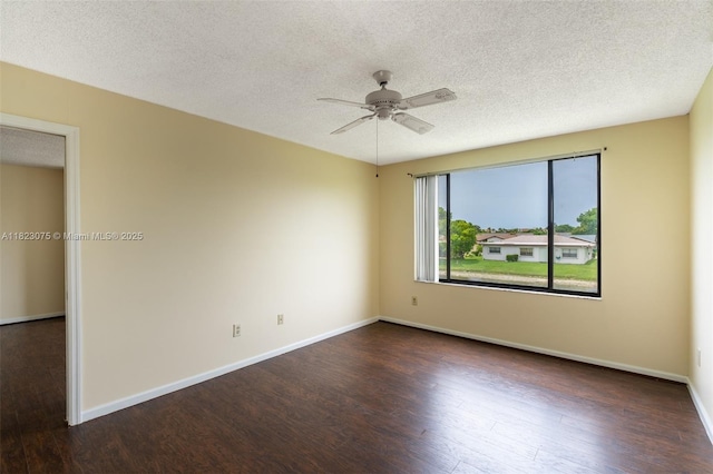 9455 N Belfort Cir Unit 211, Tamarac, FL 33321 - empty room featuring wood finished floors, ceiling fan, and a textured ceiling