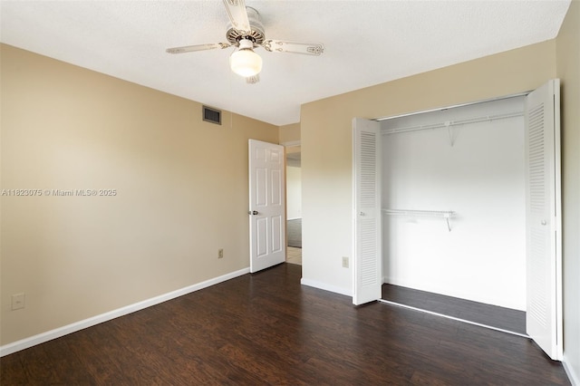 9455 N Belfort Cir Unit 211, Tamarac, FL 33321 - unfurnished bedroom featuring wood finished floors, a closet, and a ceiling fan