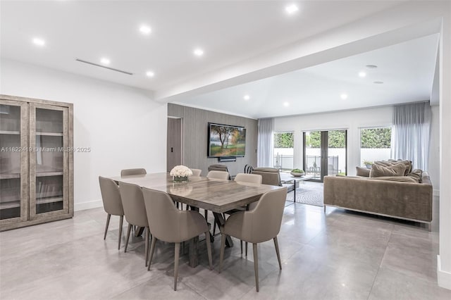 1331 97th St, Bay Harbor Islands, FL 33154 - dining room featuring recessed lighting and finished concrete flooring