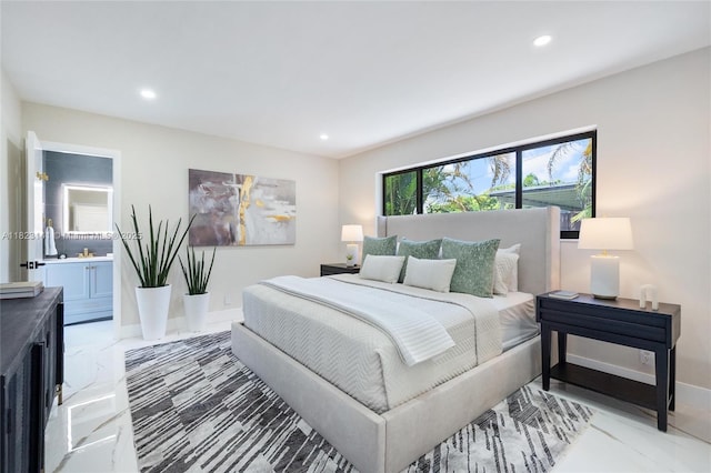 4300 Monroe St, Hollywood, FL 33021 - bedroom featuring recessed lighting and light marble finish floors