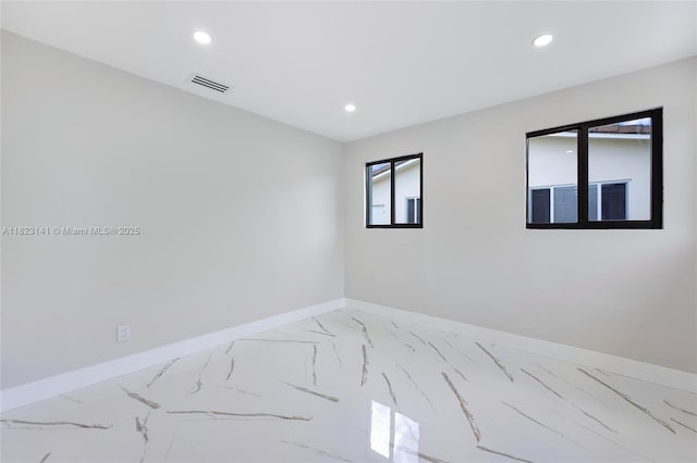 4300 Monroe St, Hollywood, FL 33021 - unfurnished room featuring recessed lighting, plenty of natural light, and marble finish floors