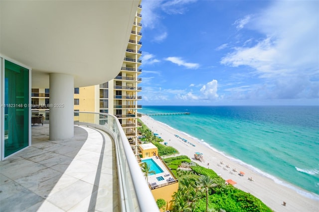 16051 Collins Ave Unit 1104, Sunny Isles Beach, FL 33160 - balcony with view of water and beach
