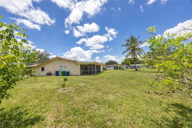 11351 NW 37th St, Coral Springs, FL 33065 - view of green lawn with a sunroom