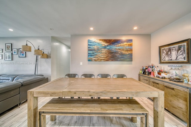 9104 SW 180th St, Palmetto Bay, FL 33157 - dining room featuring recessed lighting and light wood-style flooring