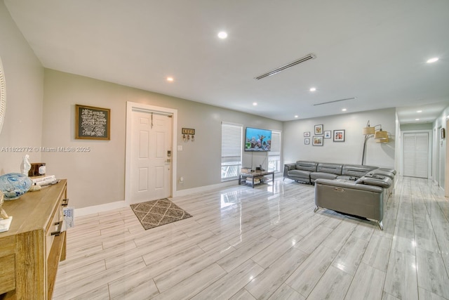 9104 SW 180th St, Palmetto Bay, FL 33157 - living area with light wood-type flooring and recessed lighting