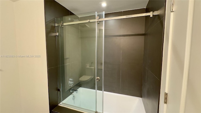 1600 NE 1st Ave Unit 1611, Miami, FL 33132 - bathroom with shower / bath combination with glass door