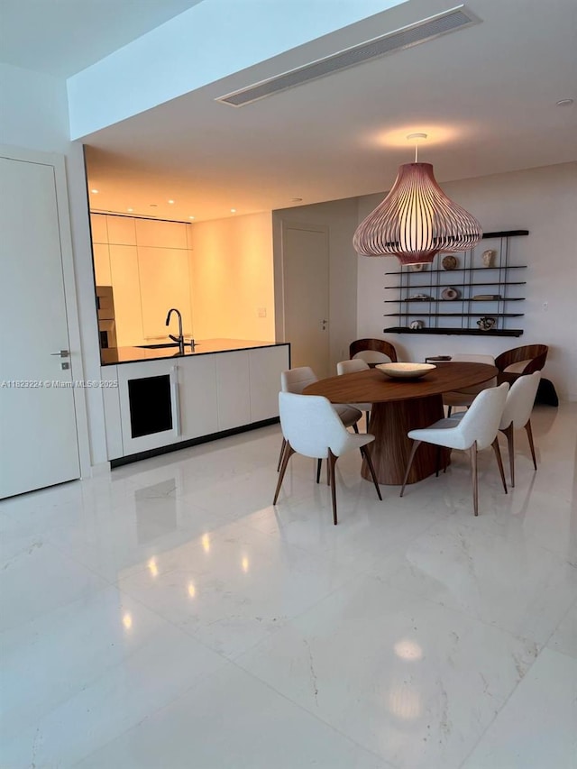 300 Biscayne Blvd Way Unit 5009, Miami, FL 33131 - dining space with light marble finish floors