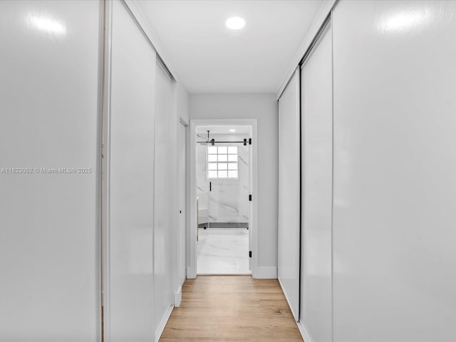 457 NW 87th Ln, Coral Springs, FL 33071 - hallway featuring recessed lighting and light wood-type flooring