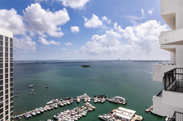 555 NE 15th St Unit 29F, Miami, FL 33132 - water view with numerous boat docks