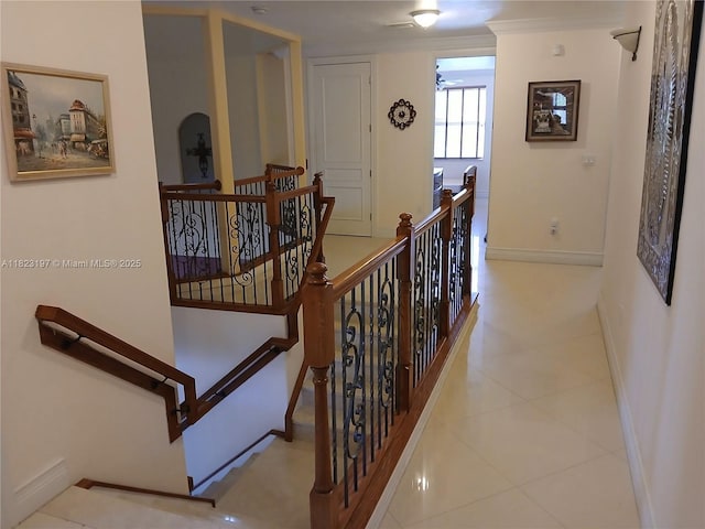 13190 NW 6th St, Miami, FL 33182 - stairway featuring baseboards and tile patterned floors