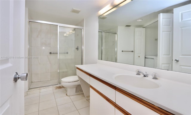 3500 Mystic Pointe Dr Unit 1207, Aventura, FL 33180 - full bathroom with tile patterned flooring, vanity, a stall shower, and recessed lighting
