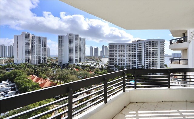 3500 Mystic Pointe Dr Unit 1207, Aventura, FL 33180 - balcony with a skyline view