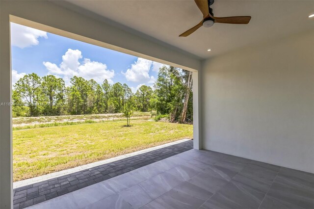 337 Jourferie Rd, Lehigh Acres, FL 33974 - view of patio with ceiling fan