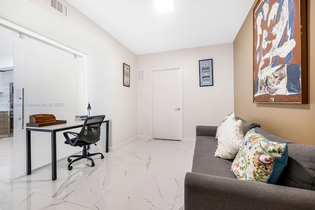 300 Sunny Isles Blvd Unit 4-2303, Sunny Isles Beach, FL 33160 - office area with light marble finish flooring and baseboards