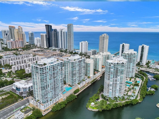 300 Sunny Isles Blvd Unit 4-2303, Sunny Isles Beach, FL 33160 - drone / aerial view of a nearby body of water and skyline