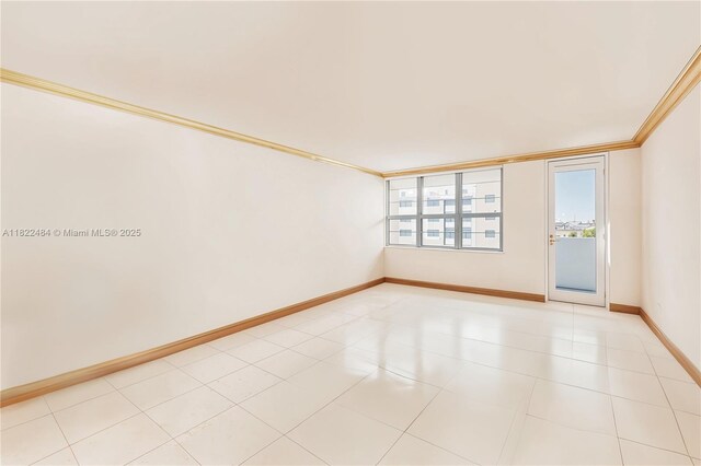 100 Lincoln Rd Unit 811, Miami Beach, FL 33139 - unfurnished room with baseboards and ornamental molding