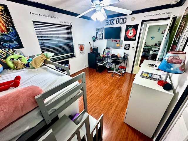 2433 NW 92nd Ave, Coral Springs, FL 33065 - bedroom featuring wood finished floors and ceiling fan