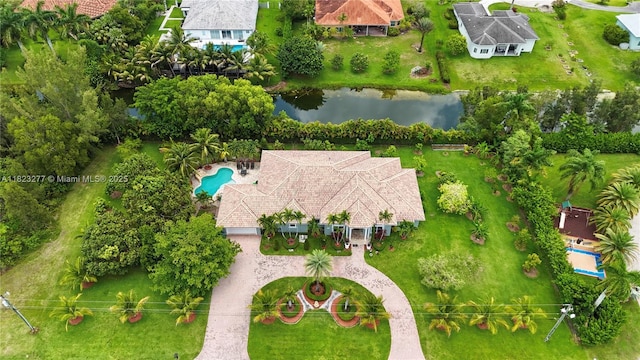 16541 SW 62nd St, Southwest Ranches, FL 33331 - bird's eye view of a pool and a large body of water