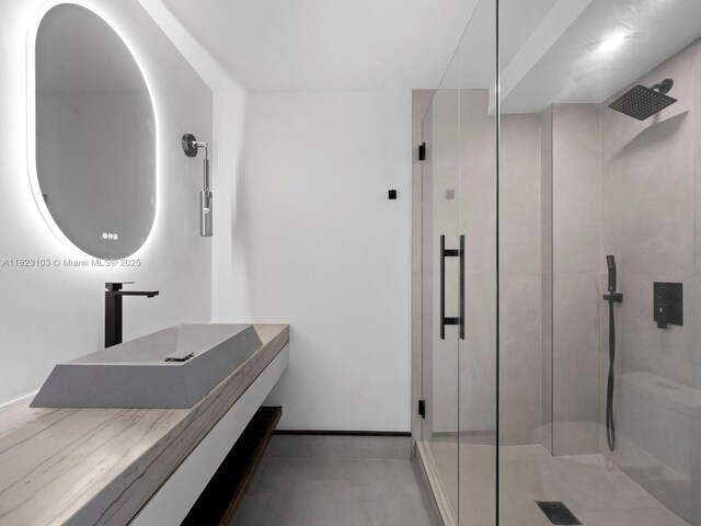 700 Coral Way Unit 5, Coral Gables, FL 33134 - full bathroom featuring a shower stall and vanity