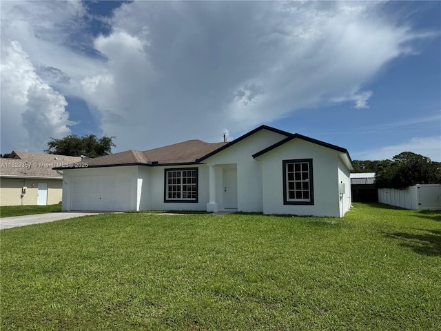 737 SE Brookedge Ave, Port St Lucie, FL 34983 - ranch-style house featuring driveway, a garage, and stucco siding