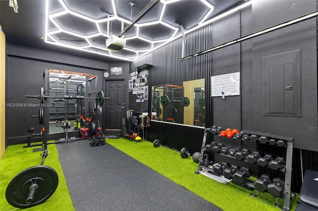 8780 NW 116th Path, Doral, FL 33178 - exercise room featuring electric panel