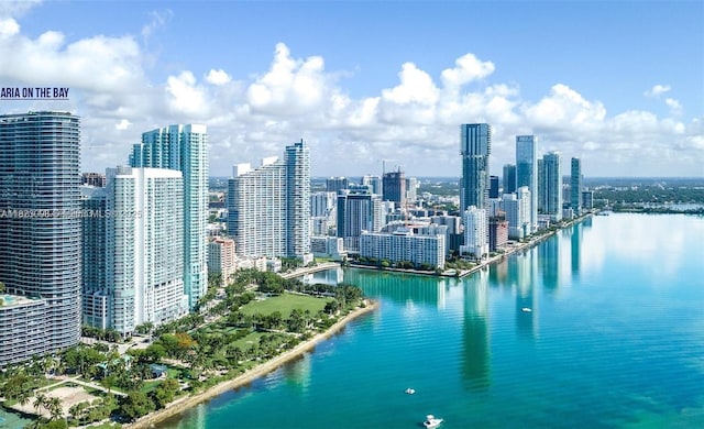 488 NE 18th St Unit 3105, Miami, FL 33132 - aerial view of a nearby body of water and skyline