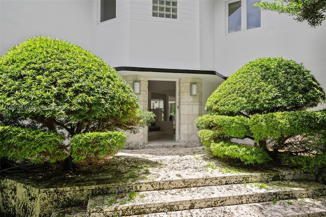 1839 W 24th St, Miami Beach, FL 33140 - property entrance featuring stucco siding and stone siding