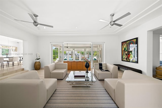 1839 W 24th St, Miami Beach, FL 33140 - living area with a ceiling fan