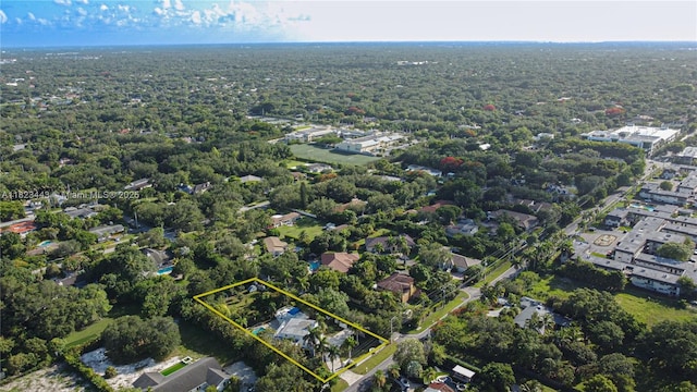 8390 SW 94th St, Miami, FL 33156 - aerial view of property and surrounding area with property parcel outlined