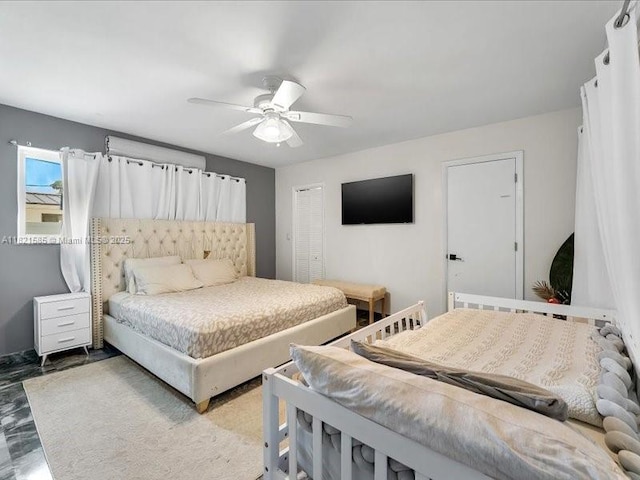 1870 NE 208th Ter, Miami, FL 33179 - bedroom featuring a ceiling fan and a closet