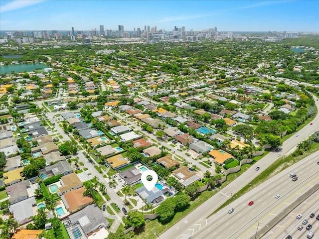 1870 NE 208th Ter, Miami, FL 33179 - aerial view of property's location with skyline