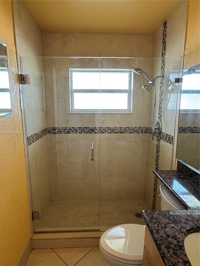 901 NE 3rd St Unit 302, Fort Lauderdale, FL 33301 - full bath featuring vanity, a shower stall, and tile patterned flooring