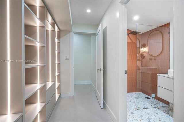 51 NE 110th St, Miami Shores, FL 33161 - hallway with baseboards and recessed lighting