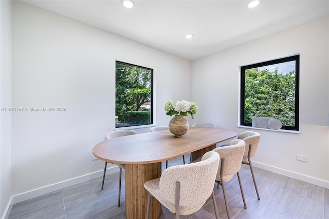 51 NE 110th St, Miami Shores, FL 33161 - dining space featuring healthy amount of natural light, recessed lighting, and light wood-style floors