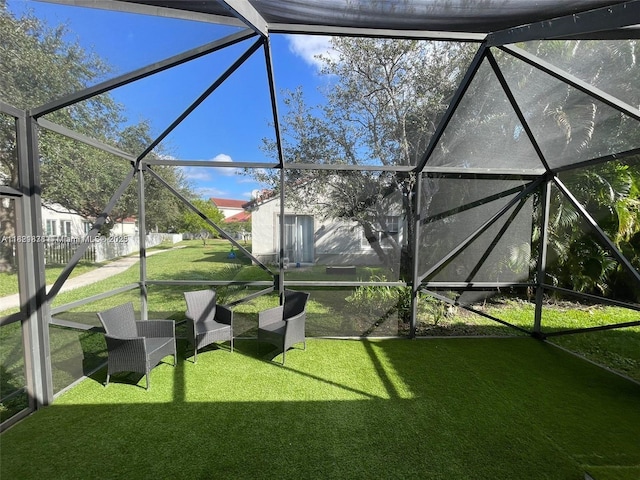 18861 SW 28th Ct, Miramar, FL 33029 - view of grassy yard with a lanai