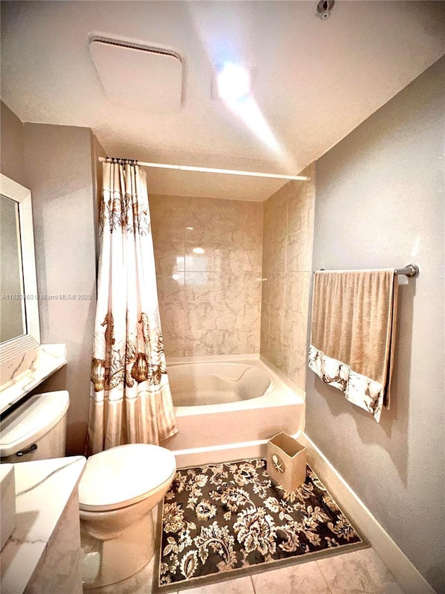 18800 NE 29th Ave Unit 412, Aventura, FL 33180 - bathroom featuring shower / bathtub combination with curtain and vanity