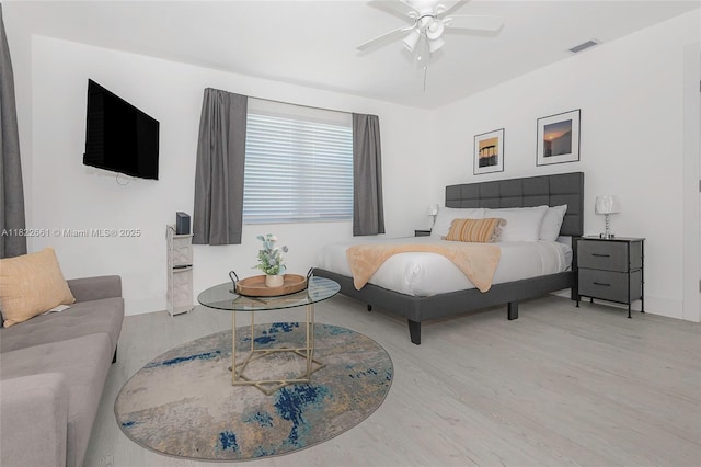 201 Columbus Pkwy, Hollywood, FL 33021 - bedroom with wood finished floors and ceiling fan