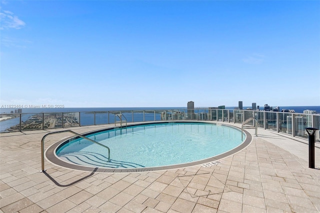 851 NE 1st Ave Unit 2204, Miami, FL 33132 - community pool featuring a patio area and a water view