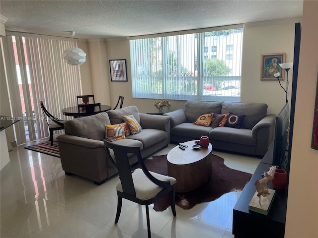 2000 N Bayshore Dr Unit 201, Miami, FL 33137 - living area with a textured ceiling
