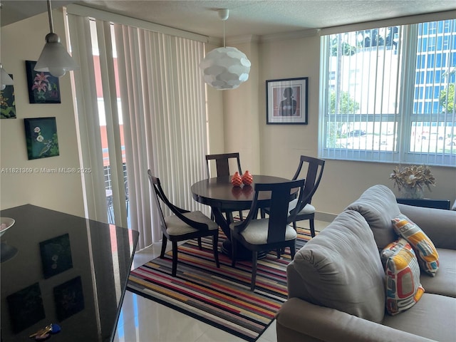 2000 N Bayshore Dr Unit 201, Miami, FL 33137 - dining space with a textured ceiling