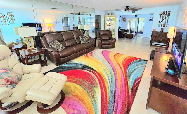 1711 SW 22nd St, Boynton Beach, FL 33426 - living area featuring ceiling fan