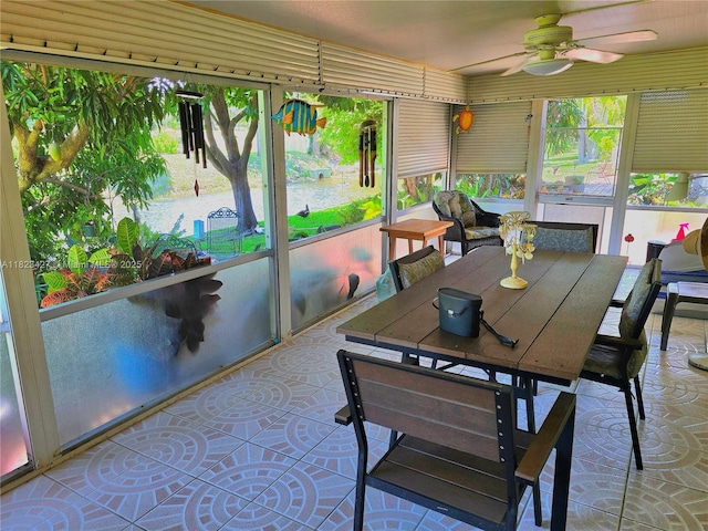 1711 SW 22nd St, Boynton Beach, FL 33426 - sunroom / solarium featuring ceiling fan and healthy amount of natural light